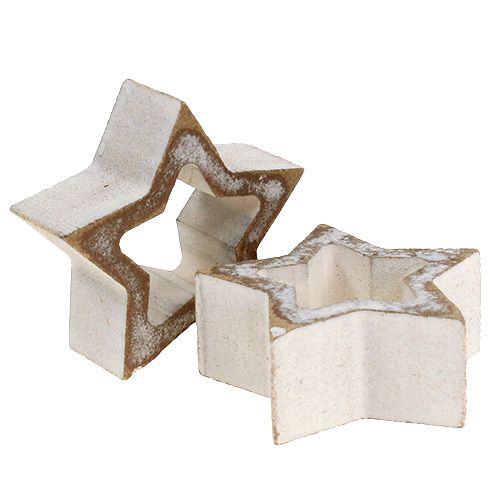 Floristik24 Gwiazdy drewniane otwarte 5cm 12szt.