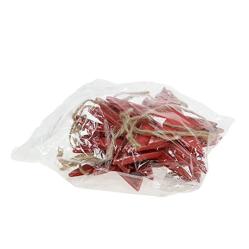 Produkt Gwiazdki drewniane do zawieszenia 16,5cm/20cm czerwone 6 szt