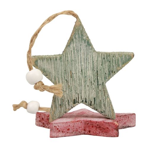 Produkt Gwiazdy drewniane gwiazdki dekoracyjne do zawieszania dekoracji vintage Ø6,5cm 10 sztuk