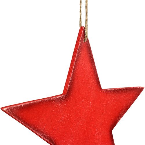 Produkt Gwiazdy drewniane do zawieszenia 30cm czerwone 3szt.