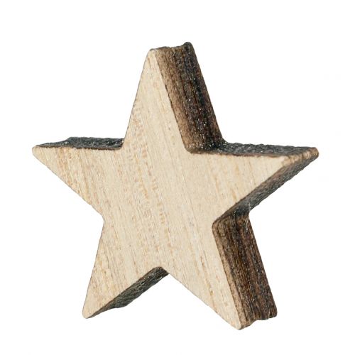 Floristik24 Gwiazdki drewniane świąteczne Mix Natura 2,5cm - 7,5cm 40szt