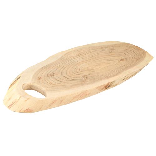 Produkt Taca drewniana z drewna akacjowego z krawędzią drzewa D36–45cm S15–21cm