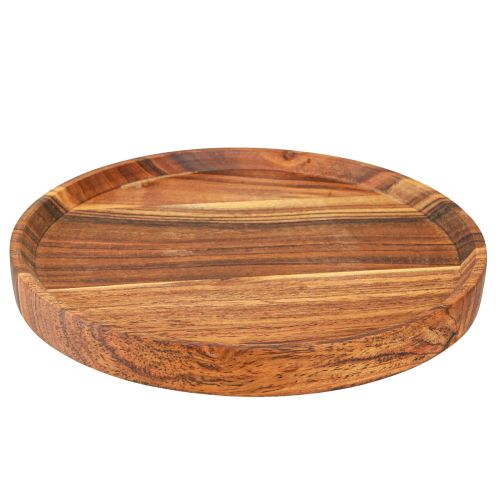 Produkt Drewniana taca drewniana płyta akacja naturalnie olejowana Ø25cm W2,5cm