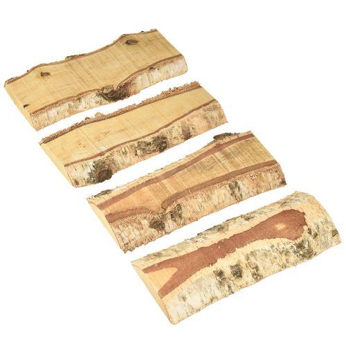 Produkt Drewniana taca z dekoracją z kory brzozowej 25×10×2cm 4 sztuki