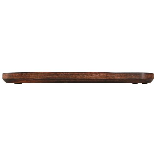 Produkt Owalna drewniana taca dekoracyjna w kolorze ciemnobrązowym szkliwiona 40×12cm
