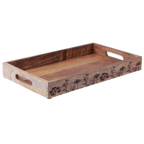 Taca drewniana ozdobna taca z drewna mango naturalnego 43x26x5cm