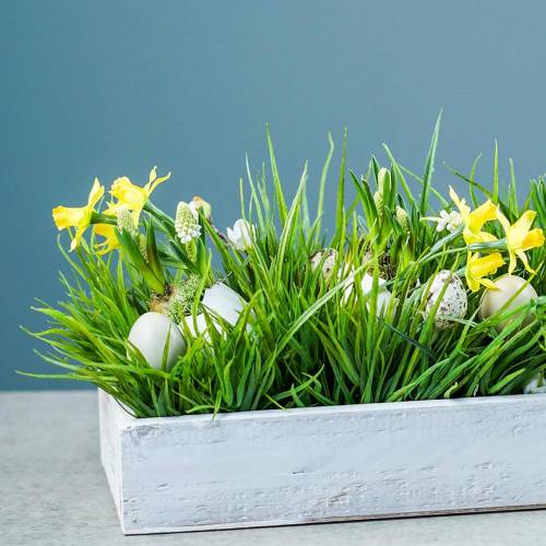 Floristik24 Drewniana taca Shabby Chic White prostokątna 37,5cm x 14,5cm H6,3cm