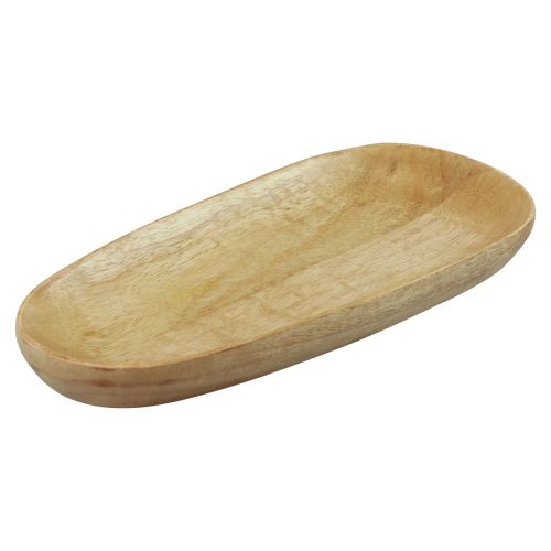 Produkt Drewniana taca owalna z naturalnego drewna mango 28×12×2,5cm