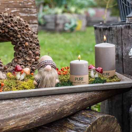 Floristik24 Taca drewniana szara 57cm x 17cm