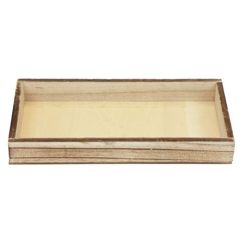 Drewniana taca płomieniowana dekoracyjna taca dekoracja stołu rustykalna 30×15×3cm