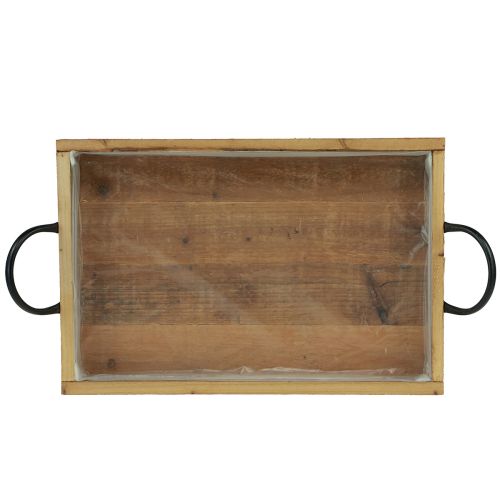 Produkt Drewniana taca rustykalna taca z uchwytami drewnianymi 40/35 cm, zestaw 2 szt