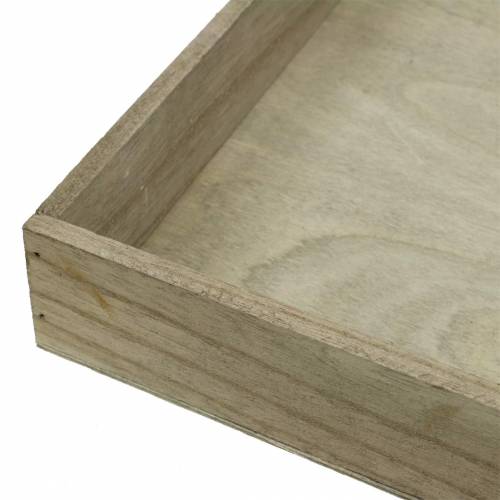 Floristik24 Taca drewniana natura zestaw 2 kwadraty 40x40/30x30cm
