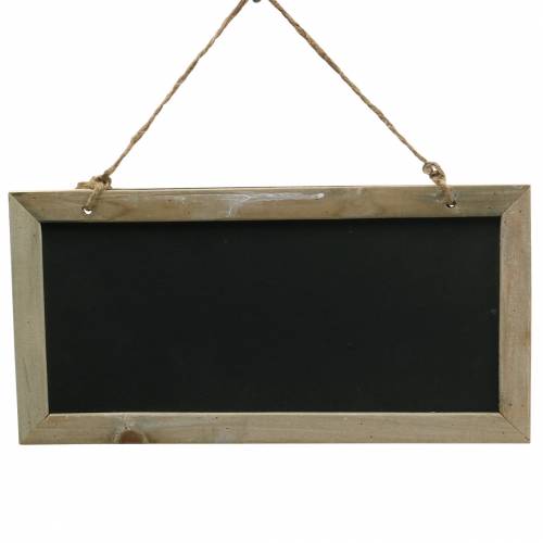 Tablica łupkowa z krawędzią drewnianą do zawieszenia naturalna 30x15cm 5 szt