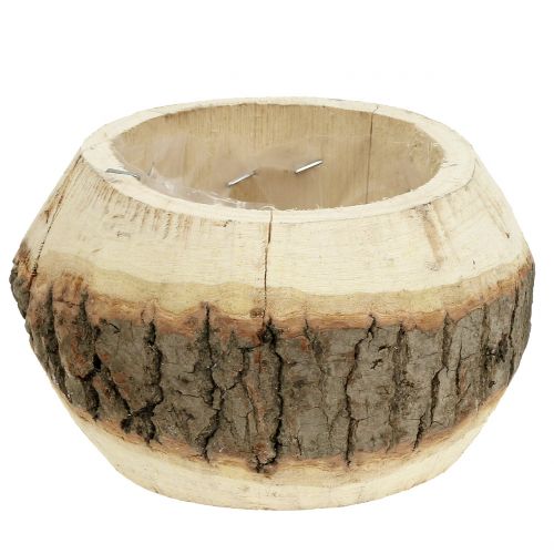 Floristik24 Drewniana doniczka do sadzenia Natura Ø14cm