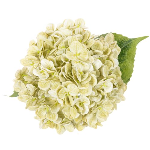 Sztuczny kwiat hortensji z długą łodygą i liśćmi, 60 cm | Floristik24.pl