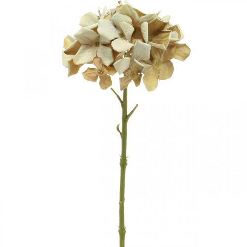 Produkt Hortensja sztuczny kwiat brązowa, biała jesienna dekoracja kwiat jedwabiu wys.32cm