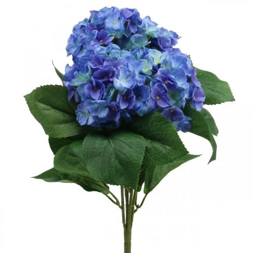 Hortensja Sztuczny kwiat Niebieski jedwabny bukiet kwiatów 42 cm