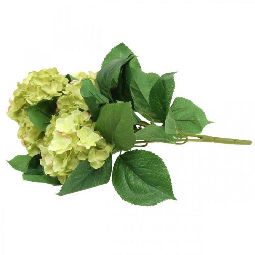 Floristik24 Hortensja sztuczny zielony sztuczny bukiet kwiatów 5 kwiatów 42 cm