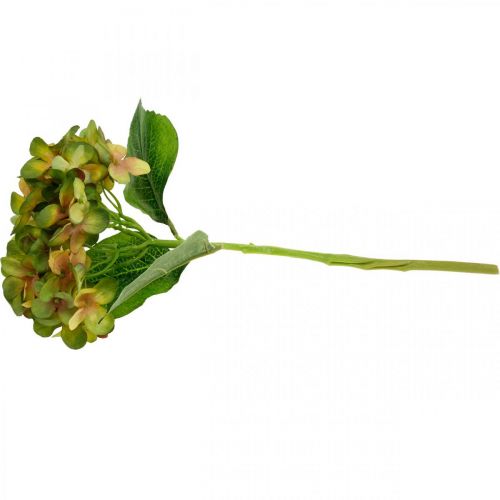 Floristik24 Hortensja sztuczny zielony, żółty sztuczny kwiat H35cm