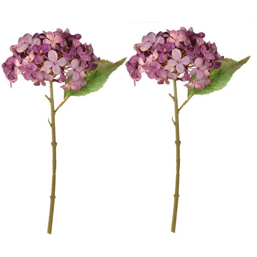 Produkt Sztuczne Hortensje Fioletowe Sztuczne Kwiaty Hortensja 34 cm 2 szt.