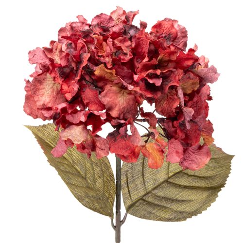 Sztuczna gałązka kwitnąca hortensji, duży kwiat, 74 cm