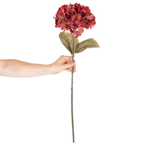 Sztuczna gałązka kwitnąca hortensji, duży kwiat, 74 cm | Floristik24.pl