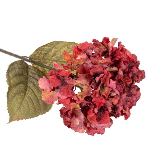 Sztuczna gałązka kwitnąca hortensji, duży kwiat, 74 cm | Floristik24.pl