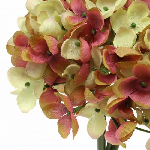 Floristik24 Hortensja Kwiaty sztuczne różowe, żółte 28cm