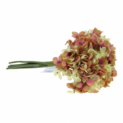 Floristik24 Hortensja Kwiaty sztuczne różowe, żółte 28cm