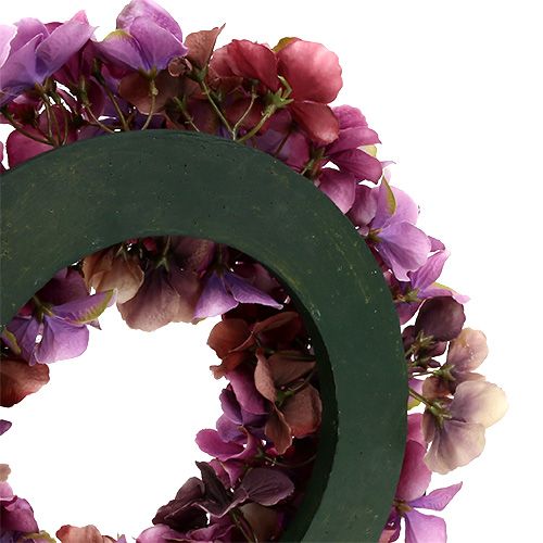 Floristik24 Wianek z hortensji Ø35cm Fioletowy, Lilla