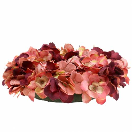 Floristik24 Wianek z hortensji bordowy Ø30cm