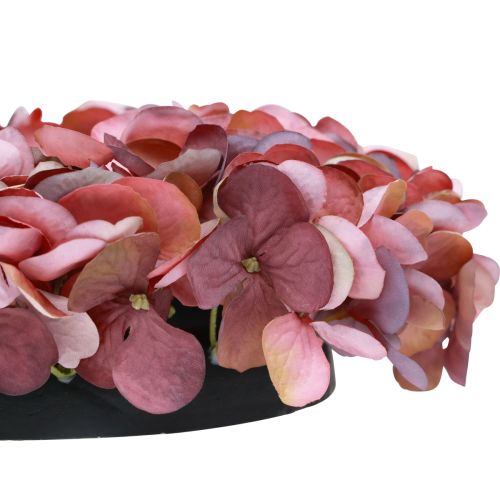 Produkt Ozdoba ze sztucznych kwiatów hortensja wianek sztuczny stary róż Ø26cm