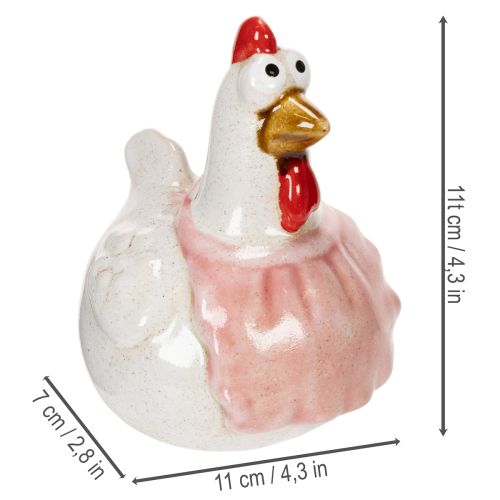 Produkt Ceramiczne figurki kurczaków do salonu, urocza ozdoba wielkanocnego stołu w domu, 11 cm, 2 sztuki