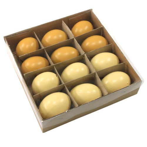 Floristik24 Jaja kurze 6cm mix żółty 10szt