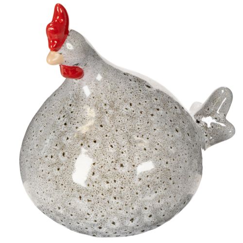 Floristik24 Ceramiczna figurka kurczaka, ciekawy wzór do stylowej dekoracji domu, 16 cm, 2 sztuki