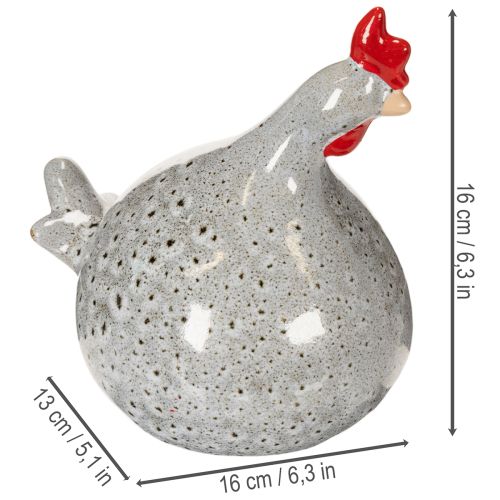 Produkt Ceramiczna figurka kurczaka, ciekawy wzór do stylowej dekoracji domu, 16 cm, 2 sztuki