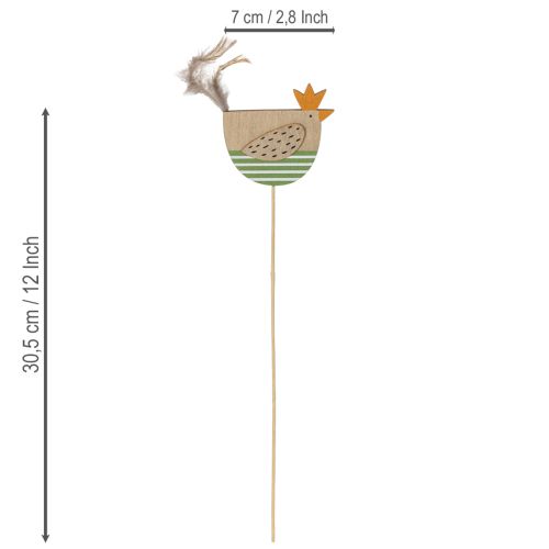 Produkt Paliki w kształcie kurczaka z motywem wielkanocnym do radosnej, wiosennej dekoracji, 7 cm, 12 sztuk