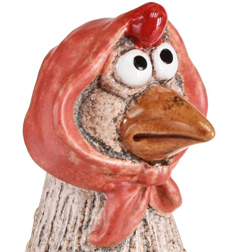 Floristik24 Ceramiczne dekoracyjne kurczaki Wielkanocny kogut i kura H20/22cm 2 sztuki