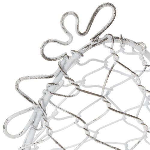 Produkt Druciany koszyczek w kształcie kurczaczka na pisanki. Uroczy dodatek do wielkanocnych dekoracji. 14 cm