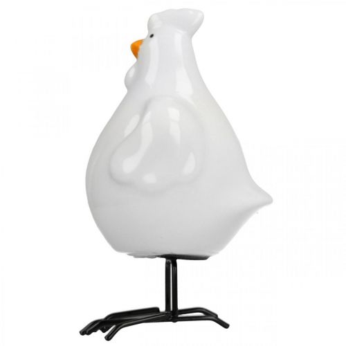 Produkt Ozdobny kurczak ze złotym jajkiem Figura wielkanocna porcelana Ozdoba wielkanocna kura wys.12cm 2szt