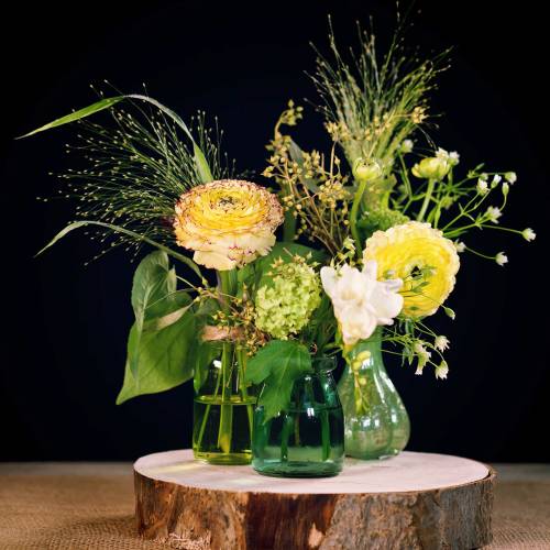 Floristik24 Szkło dekoracyjne Ø6cm W8cm zielony/szary 6szt