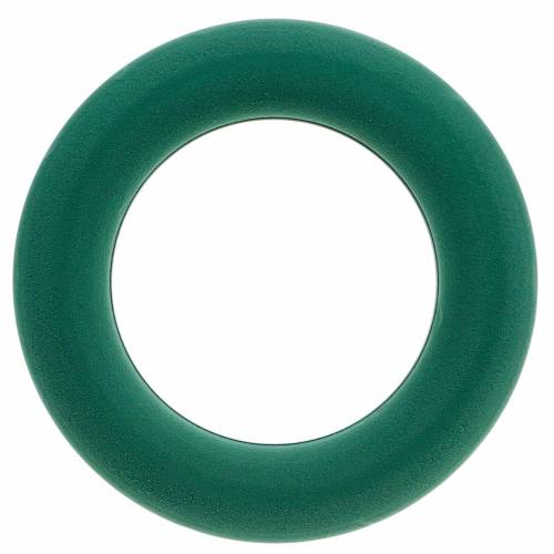 Floristik24 Pierścień wieniec z pianki kwiatowej OASIS® zielony W3cm Ø25cm 6 szt