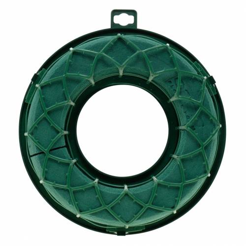 Floristik24 OASIS® IDEAL uniwersalny pierścień wtykany wieniec piankowy zielony H4cm Ø18,5cm 5szt.