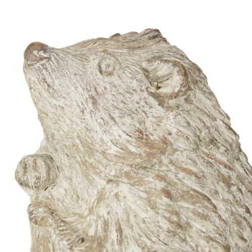Floristik24 Jeż jesienna figurka dekoracyjna z odlewu kamiennego, bielona, wys. 14,5 cm