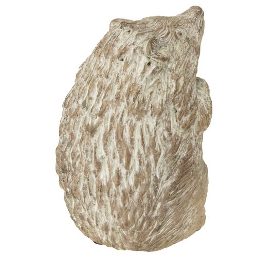 Produkt Jeż jesienna figurka dekoracyjna z odlewu kamiennego, bielona, wys. 14,5 cm