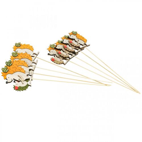 Produkt Kwiatek jeżyk z dzieckiem jesienna dekoracja drewniana 8,5cm 8 szt