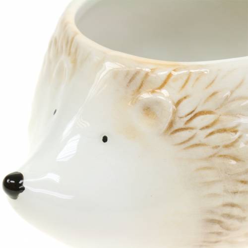 Produkt Doniczka jeż ceramiczna kremowa 14cm x 11cm H9cm 4szt.
