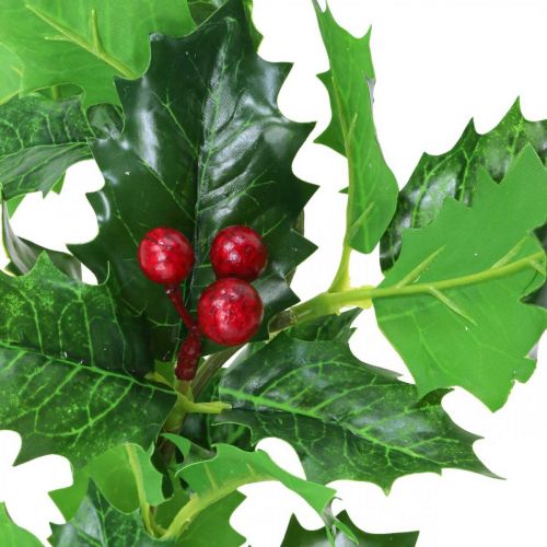 Produkt Świąteczna gałązka ostrokrzewu Ilex sztuczne jagody 37cm