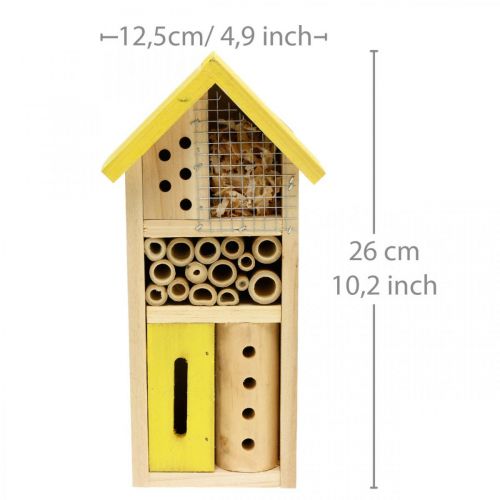 Produkt Hotel Insekt Żółty Drewno Owad Dom Ogród Gniazdo Box H26cm