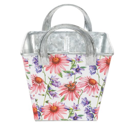 Produkt Metalowa dekoracja w skrzynce na kwiaty wiosenne Jardiniere 20×12,5×10 cm